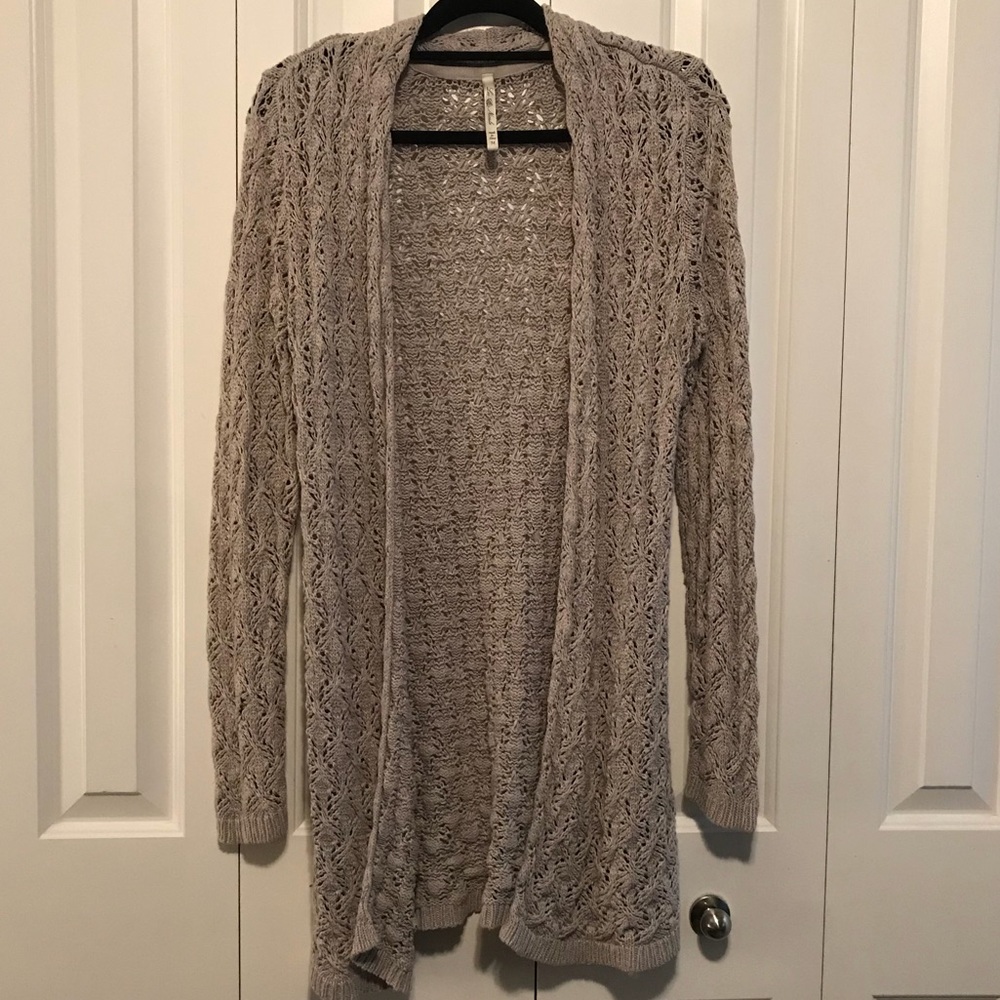 Grey sweater cardigan
